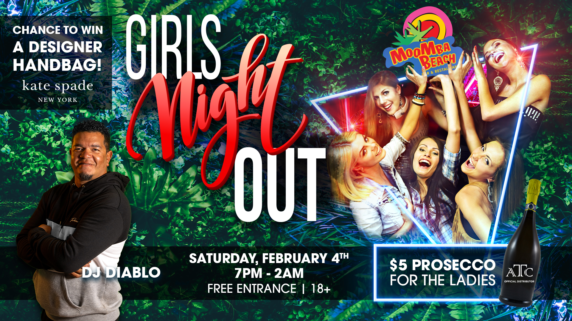 Girls Night Out Party at MooMba Beach