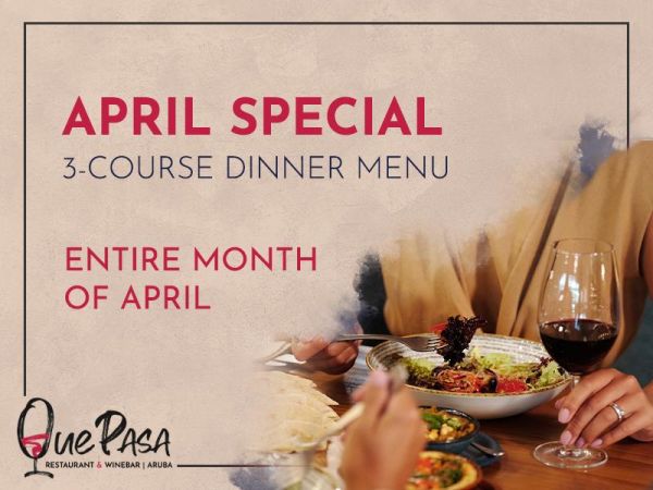 A Delightful 3-Course Menu for Just Afl.58 awaits!