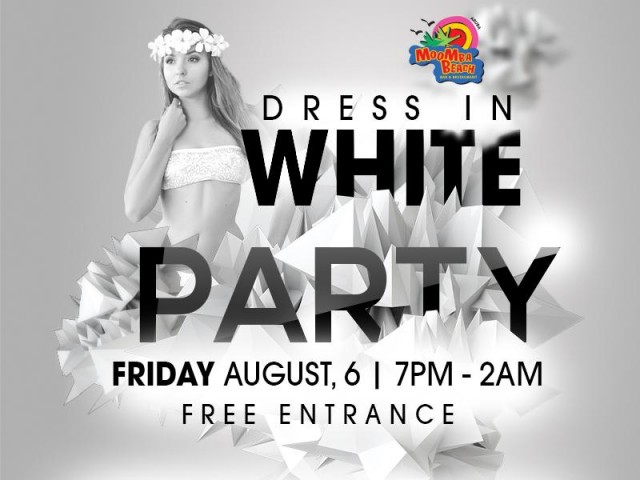 Dress in WHITE Party at MooMba Beach