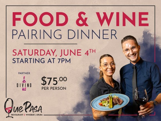 A unique 5-course dinner paired with the best of wines at Que Pasa