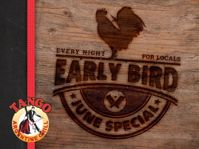 A Spectacular Early Bird 3-Course Special for Locals Every Night, ALL NIGHT!