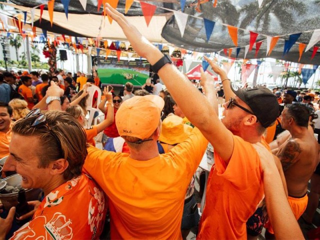 ‘Oranjeplein’ at Café the Plaza is the epic center of the ‘Oranje’ FIFA World Cup celebration!