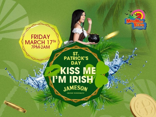 Get Lucky at the "Kiss Me, I'm Irish" St. Patrick's Day Beach Party at MooMba Beach!