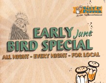 Early Bird Menu For Locals, ALL Night EVERY Night!