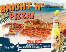 Beach, Brews, and Bites: Dive into the Bright 'N' Pizza Special at Surfside Beach Bar!