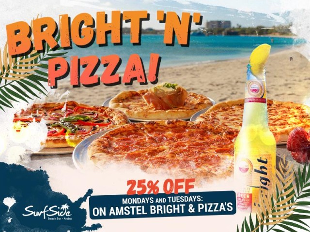 Beach, Brews, and Bites: Dive into the Bright 'N' Pizza Special at Surfside Beach Bar!